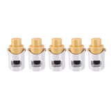 5 Packs Golden Champagne Stopper Stainless Steel Resuable Bottle Sealer Champagne Saver Plug