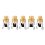 5 Packs Golden Champagne Stopper Stainless Steel Resuable Bottle Sealer Champagne Saver Plug - Extra Image