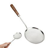 Oil Colander Efficiency Filtration Easy To Use Fine Mesh Food Strainer Spoon for Grease Gravy Foam L - Extra Image