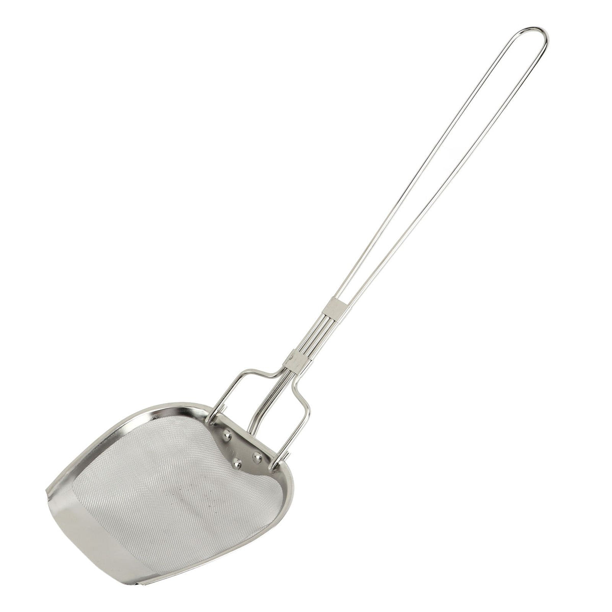 Fine Mesh Strainer 0.02in 304 Stainless Steel Firm Stable Handle Smoothing Skimmer Spoon for Kitchen Cooking