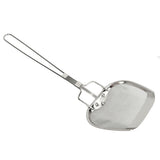 Fine Mesh Strainer 0.02in 304 Stainless Steel Firm Stable Handle Smoothing Skimmer Spoon for Kitchen Cooking - Rear View