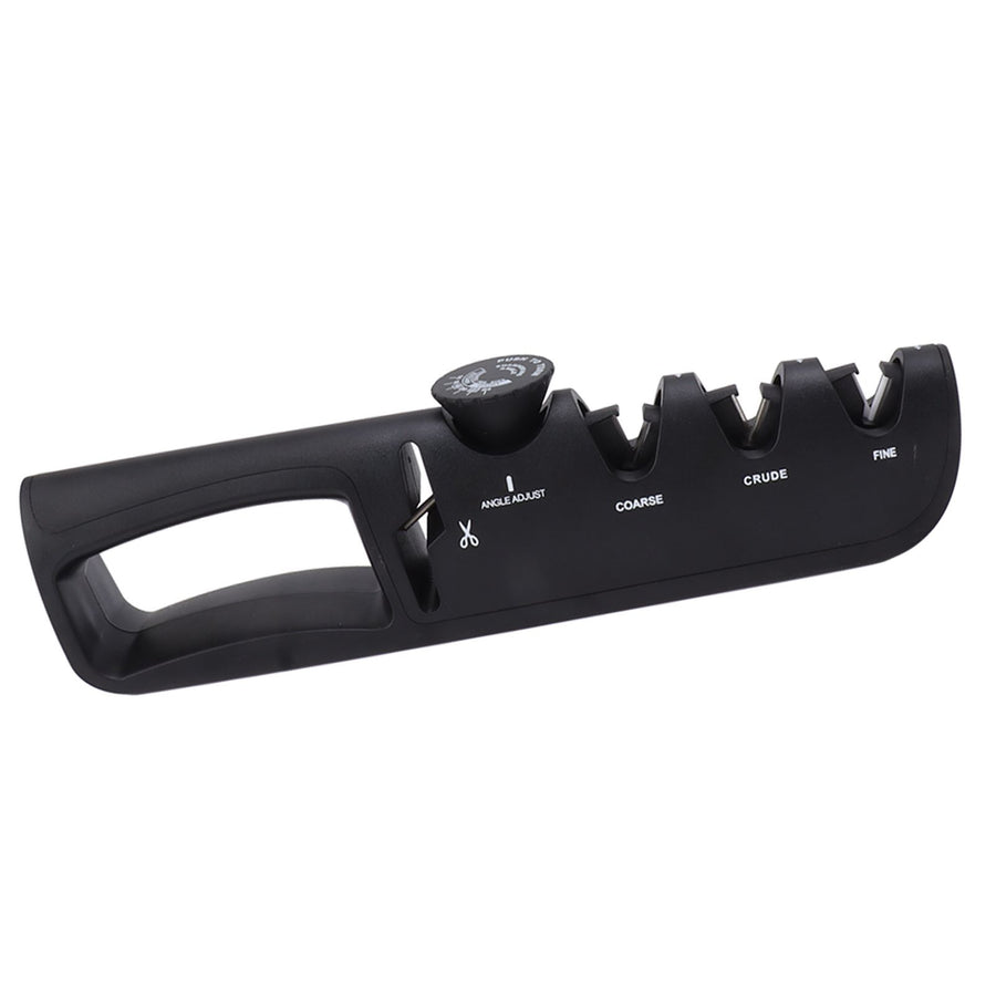 Adjustable Knife Sharpener 4 in 1 Black Sharp Adjustable Kitchen Knife Sharpener for Home Restaurant