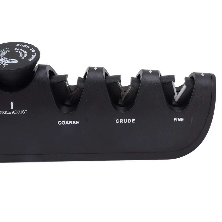 Adjustable Knife Sharpener 4 in 1 Black Sharp Adjustable Kitchen Knife Sharpener for Home Restaurant
