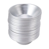 25Pcs Aluminum Egg Tart Molds Small Tart Pie Tin Mini Cupcake Cake Muffin Cookie Mold Baking Cups for Baking