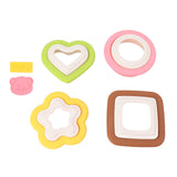 10Pcs Sandwich Cutter Mold Set Detachable Flower Heart Round Shape Baking Toast Biscuits Mould for Kitchen - Front View