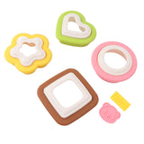 10Pcs Sandwich Cutter Mold Set Detachable Flower Heart Round Shape Baking Toast Biscuits Mould for Kitchen