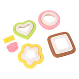 10Pcs Sandwich Cutter Mold Set Detachable Flower Heart Round Shape Baking Toast Biscuits Mould for Kitchen - Rear View