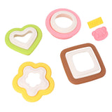 10Pcs Sandwich Cutter Mold Set Detachable Flower Heart Round Shape Baking Toast Biscuits Mould for Kitchen