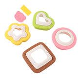 10Pcs Sandwich Cutter Mold Set Detachable Flower Heart Round Shape Baking Toast Biscuits Mould for Kitchen