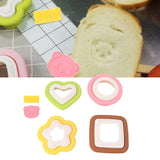 10Pcs Sandwich Cutter Mold Set Detachable Flower Heart Round Shape Baking Toast Biscuits Mould for Kitchen