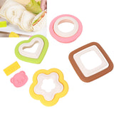 10Pcs Sandwich Cutter Mold Set Detachable Flower Heart Round Shape Baking Toast Biscuits Mould for Kitchen - Extra Image