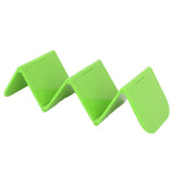 Taco Holder Stand Dishwasher Microwave Safe Stable Taco Rack Tray for Restaurant Kitchen Party Grass Green - Side View