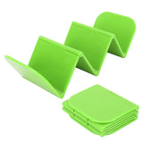 Taco Holder Stand Dishwasher Microwave Safe Stable Taco Rack Tray for Restaurant Kitchen Party Grass Green