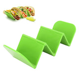 Taco Holder Stand Dishwasher Microwave Safe Stable Taco Rack Tray for Restaurant Kitchen Party Grass Green