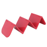 Taco Holder Stand Dishwasher Microwave Safe Stable Taco Rack Tray for Restaurant Kitchen Party Red - Front View