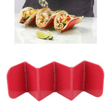 Taco Holder Stand Dishwasher Microwave Safe Stable Taco Rack Tray for Restaurant Kitchen Party Red