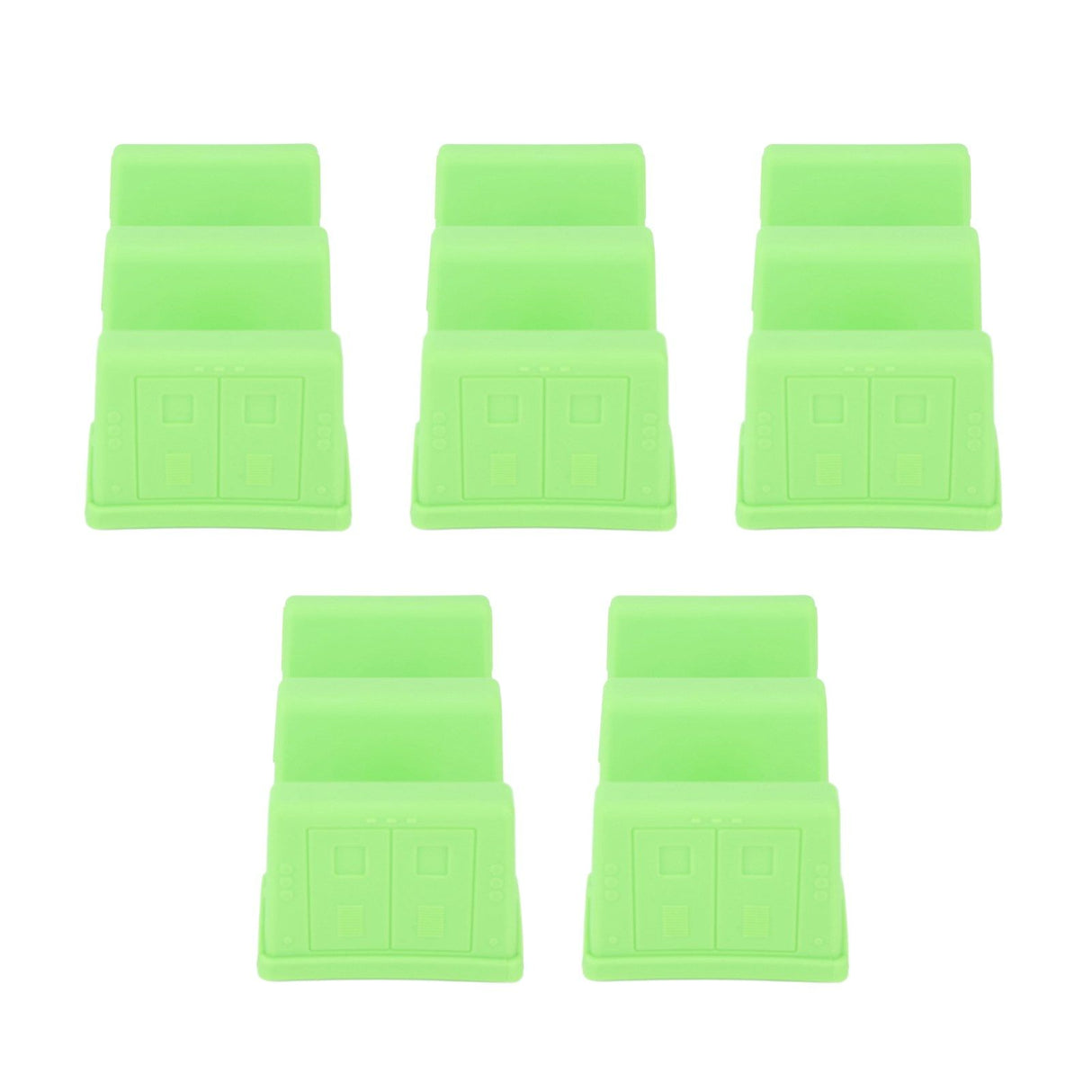 5PCS Taco Holder Stands Set Small Car Shape Wave Shape Taco Tray for Kitchen Restaurant Green