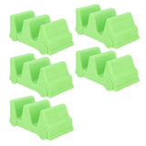 5PCS Taco Holder Stands Set Small Car Shape Wave Shape Taco Tray for Kitchen Restaurant Green - 45-Degree Angle