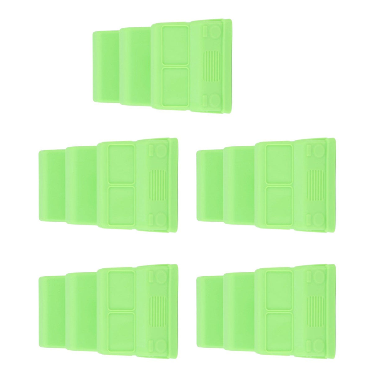 5PCS Taco Holder Stands Set Small Car Shape Wave Shape Taco Tray for Kitchen Restaurant Green