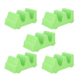 5PCS Taco Holder Stands Set Small Car Shape Wave Shape Taco Tray for Kitchen Restaurant Green