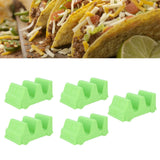 5PCS Taco Holder Stands Set Small Car Shape Wave Shape Taco Tray for Kitchen Restaurant Green - Extra Image