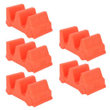 5PCS Taco Holder Stands Set Small Car Shape Wave Shape Taco Tray for Kitchen Restaurant Orange