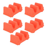 5PCS Taco Holder Stands Set Small Car Shape Wave Shape Taco Tray for Kitchen Restaurant Orange