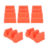 5PCS Taco Holder Stands Set Small Car Shape Wave Shape Taco Tray for Kitchen Restaurant Orange