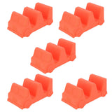 5PCS Taco Holder Stands Set Small Car Shape Wave Shape Taco Tray for Kitchen Restaurant Orange - Extra Image