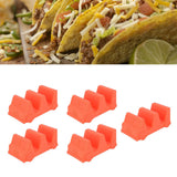 5PCS Taco Holder Stands Set Small Car Shape Wave Shape Taco Tray for Kitchen Restaurant Orange - Extra Image