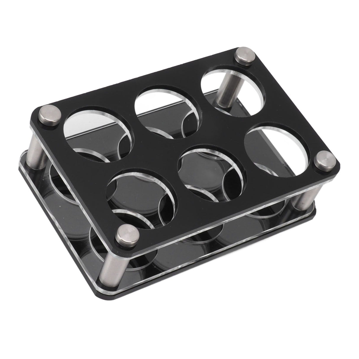 Wine Bottle Display Holder Acrylic Impact Resistant Decorative Wine Bottle Rack for Home Bar 2X3 6 Head Combination Cup Holder