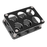 Wine Bottle Display Holder Acrylic Impact Resistant Decorative Wine Bottle Rack for Home Bar 2X3 6 Head Combination Cup Holder - Rear View