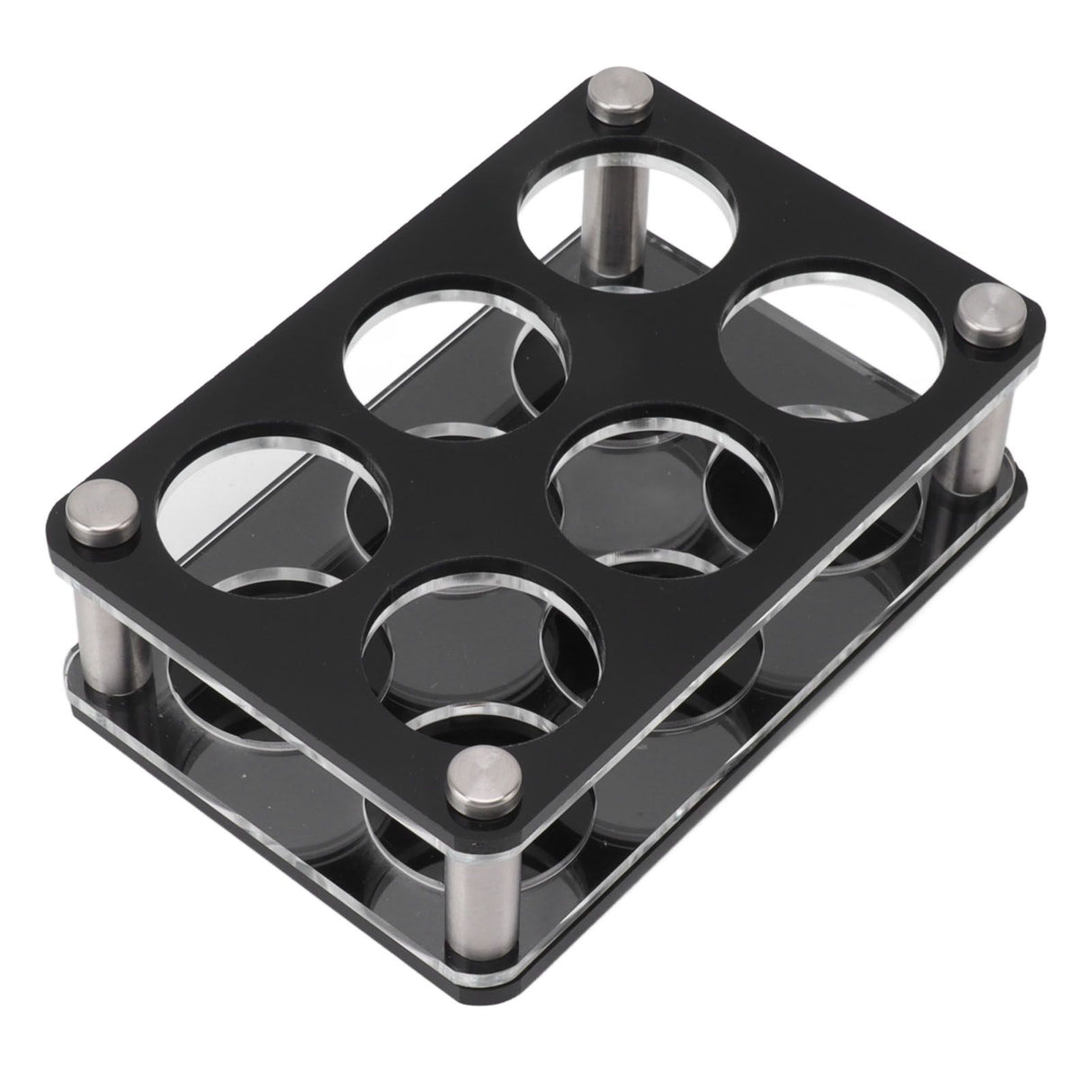 Wine Bottle Display Holder Acrylic Impact Resistant Decorative Wine Bottle Rack for Home Bar 2X3 6 Head Combination Cup Holder