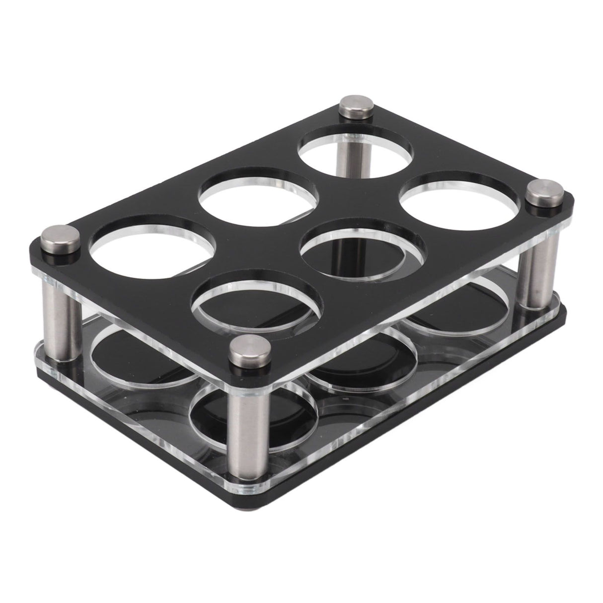 Wine Bottle Display Holder Acrylic Impact Resistant Decorative Wine Bottle Rack for Home Bar 2X3 6 Head Combination Cup Holder