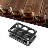 Wine Bottle Display Holder Acrylic Impact Resistant Decorative Wine Bottle Rack for Home Bar 2X3 6 Head Combination Cup Holder - Extra Image