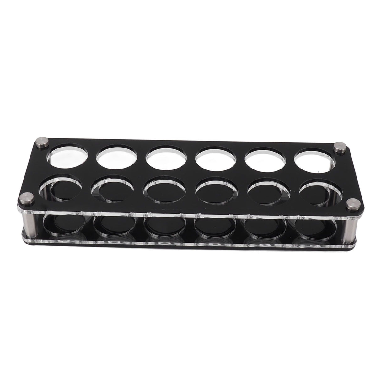 Wine Bottle Display Holder Acrylic Impact Resistant Decorative Wine Bottle Rack for Home Bar 2X6 12 Head Combination Cup Holder