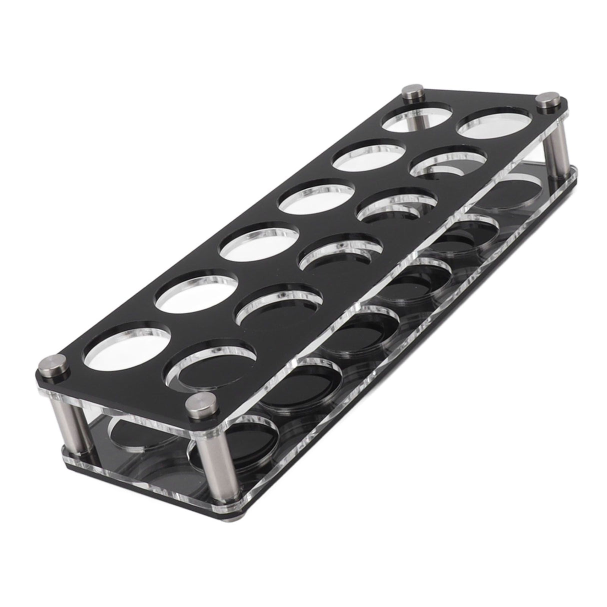 Wine Bottle Display Holder Acrylic Impact Resistant Decorative Wine Bottle Rack for Home Bar 2X6 12 Head Combination Cup Holder