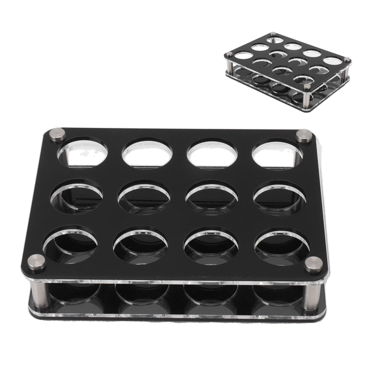 Wine Bottle Display Holder Acrylic Impact Resistant Decorative Wine Bottle Rack for Home Bar 3X4 12 Head Combination Cup Holder