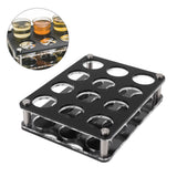 Wine Bottle Display Holder Acrylic Impact Resistant Decorative Wine Bottle Rack for Home Bar 3X4 12 Head Combination Cup Holder - Extra Image