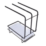 Sponge Holder with Drain Pan Quick Drying Hollow Bottom Rustproof Dishcloth Drying Rack for Kitchen Bathroom Sink Black - 45-Degree Angle