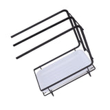 Sponge Holder with Drain Pan Quick Drying Hollow Bottom Rustproof Dishcloth Drying Rack for Kitchen Bathroom Sink Black