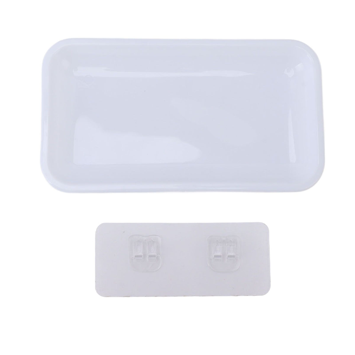 Sponge Holder with Drain Pan Quick Drying Hollow Bottom Rustproof Dishcloth Drying Rack for Kitchen Bathroom Sink Black