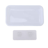 Sponge Holder with Drain Pan Quick Drying Hollow Bottom Rustproof Dishcloth Drying Rack for Kitchen Bathroom Sink Black