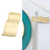 Chopstick Holder Stainless Steel Dual Use Non Stick Elegant Chopsticks Rest Stand for Spoon Fork Gold