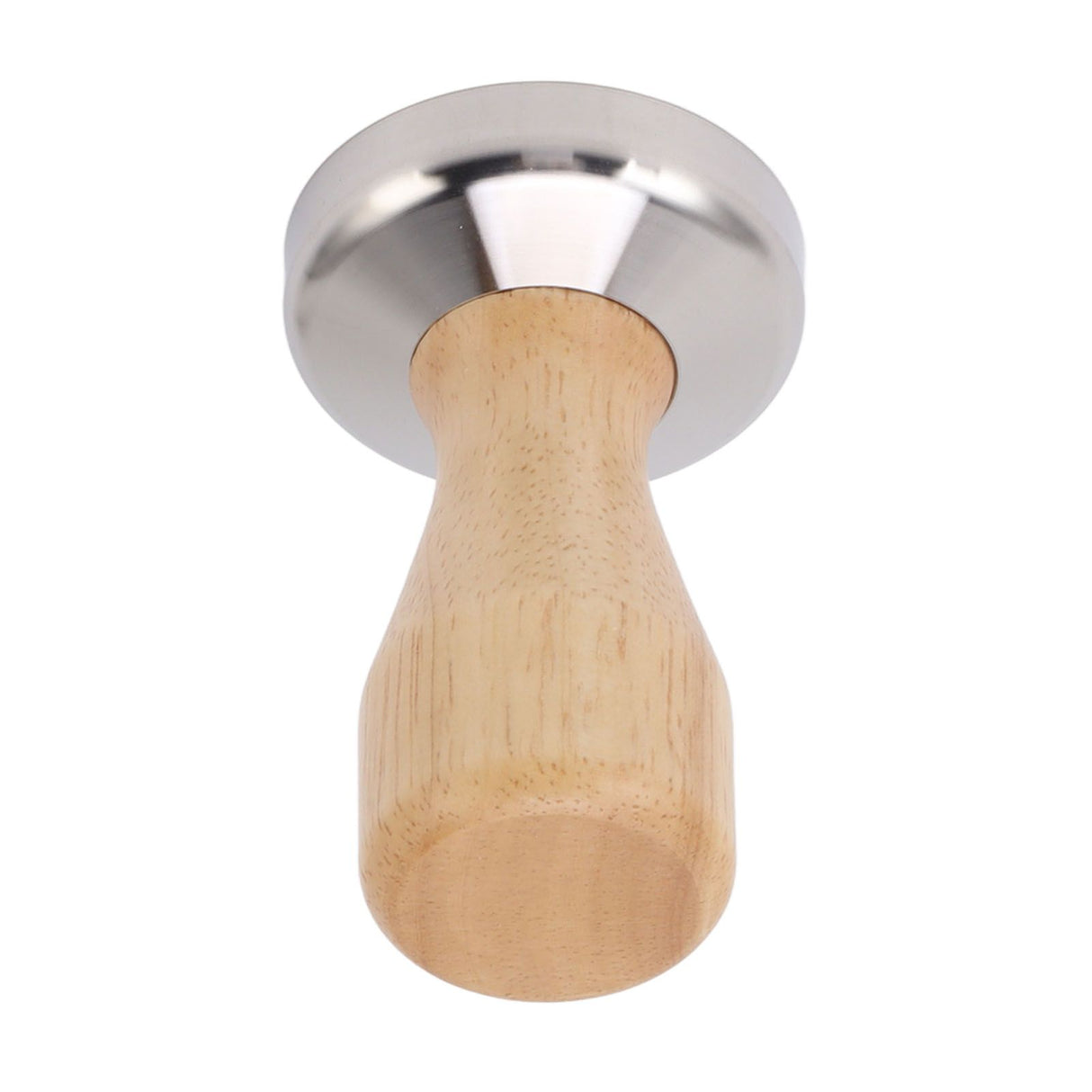 Coffee Tamper 304 Stainless Steel Base Coffee Powder Bean Press Hammer with Wooden Handle for Home Cafe 58mm