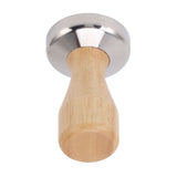 Coffee Tamper 304 Stainless Steel Base Coffee Powder Bean Press Hammer with Wooden Handle for Home Cafe 58mm