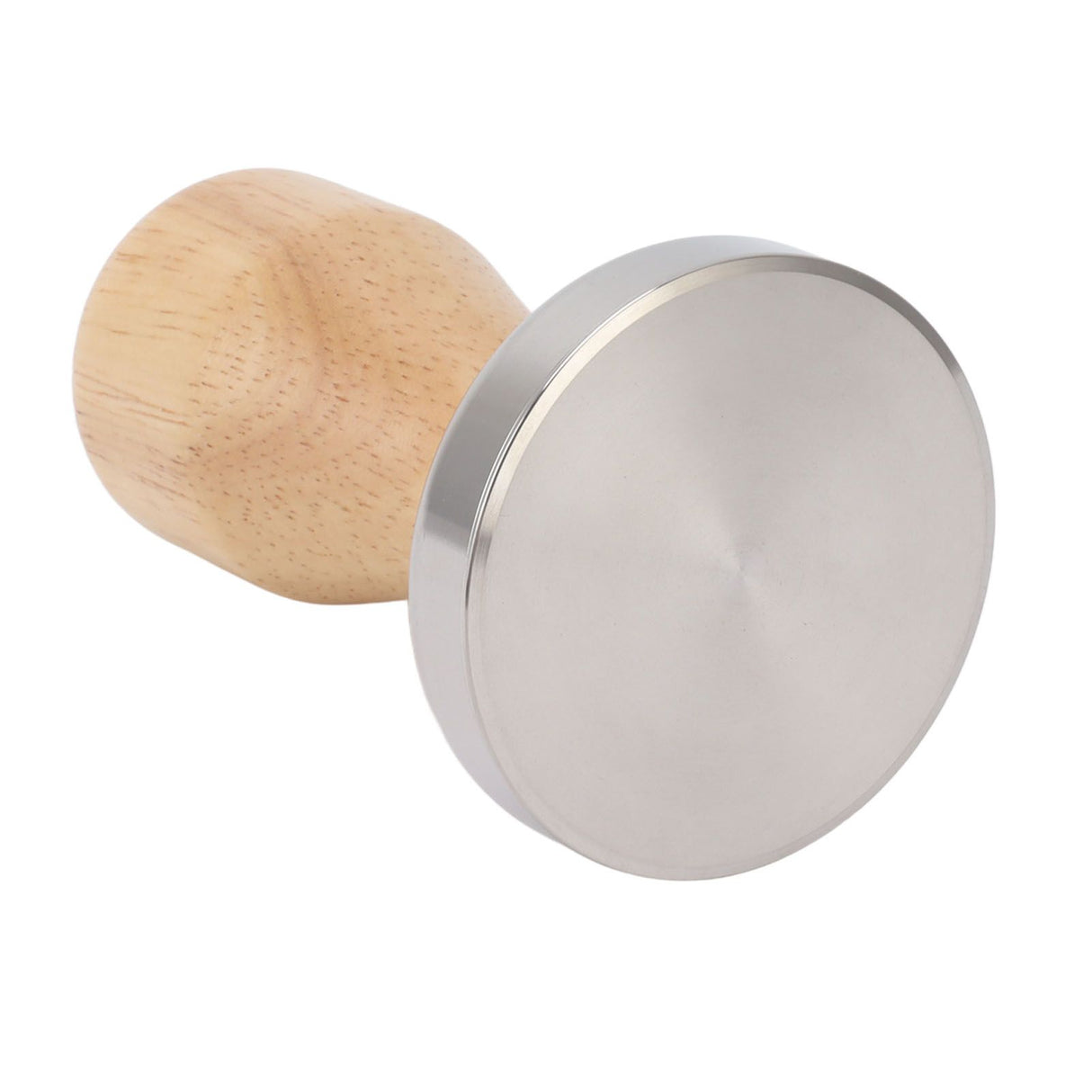 Coffee Tamper 304 Stainless Steel Base Coffee Powder Bean Press Hammer with Wooden Handle for Home Cafe 58mm