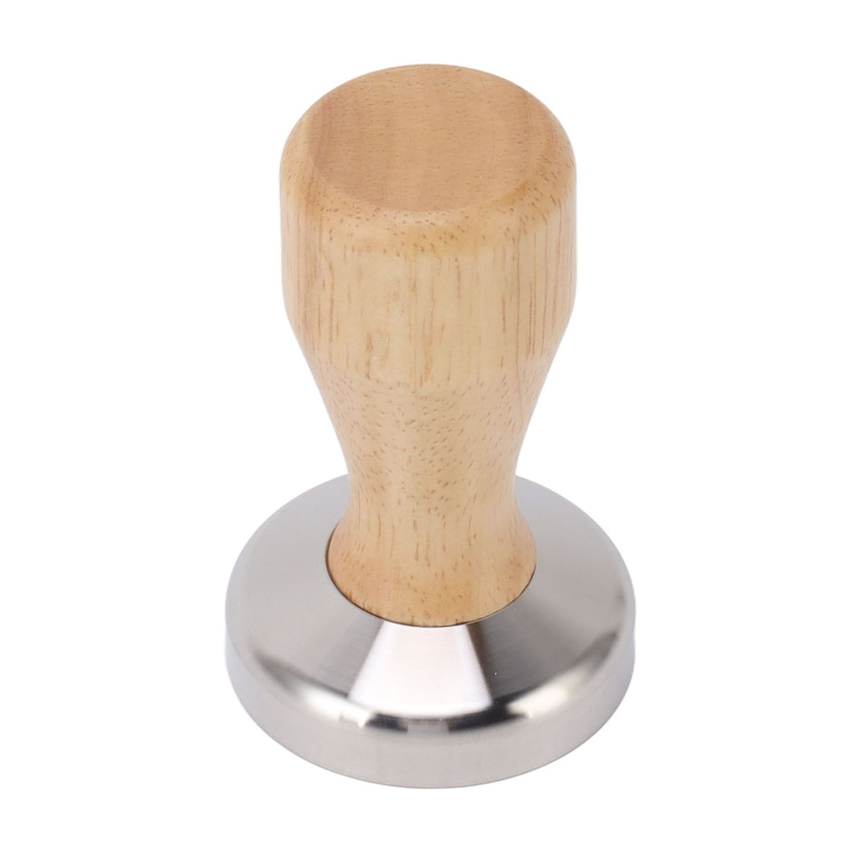 Coffee Tamper 304 Stainless Steel Base Coffee Powder Bean Press Hammer with Wooden Handle for Home Cafe 58mm