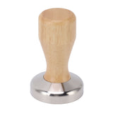 Coffee Tamper 304 Stainless Steel Base Coffee Powder Bean Press Hammer with Wooden Handle for Home Cafe 58mm