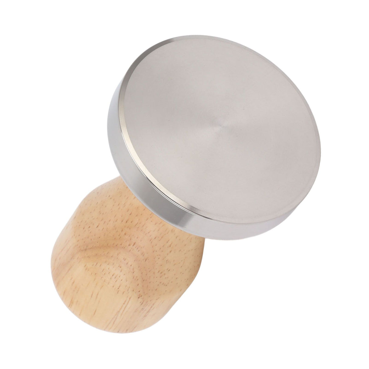 Coffee Tamper 304 Stainless Steel Base Coffee Powder Bean Press Hammer with Wooden Handle for Home Cafe 58mm